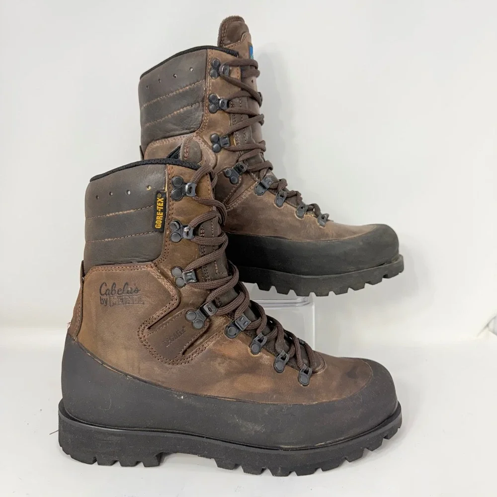 Cabelas by Meindl Gore-Tex Hiking Boots Mens 9 D Brown Leather Made in Germany